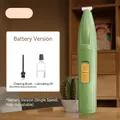 Grass green battery powered pet paw trimmer set with cleaning brush and lubricant oil - Battery Powered / Green