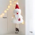 Ciondolo elfo di Natale in peluche con cappello rosso e abito di pelliccia 16cm - Babbo Natale