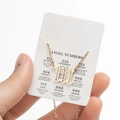 Golden number 111 angel pendant necklace with meanings card on stainless steel chain - Cutout 111 / Gold