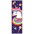 DIY PU leather bookmark featuring a cartoon rainbow unicorn and colorful diamond art design - SQ-03 Unicorn