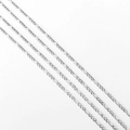 Silver Figaro chain necklaces in stainless steel for men and women, set of four pieces - 3mm Figaro Chain / 40+5CM Extension Chain / Steel