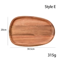 Bean-shaped acacia wood serving tray for snacks and fruit, 30.5x20cm organic platter - 30.5x20cm