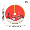 Gonna per albero di Natale rossa 40cm con bordo dorato e stampe di pupazzi di neve - Stile Babbo Natale e Pupazzo di Neve Rosso Piccolo