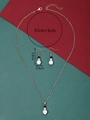 Parure de bijoux de Noël avec collier et boucles d'oreilles bonhomme de neige en émail - XL22-Bonhomme de Neige avec Écharpe