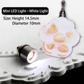 Mini accessoire LED à lumière blanche avec pendentif en acrylique motif fraise - Mini Lampe LED Patte de Chat - Lumière Blanche