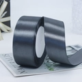 Deep charcoal grey satin ribbon roll for gift wrapping and flower bouquet packaging - 4cm x 22m / 03# Dark Gray