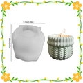 Knitted sweater pattern silicone candle mold for DIY plaster pots and 3D resin art crafts - Knitted Sweater Style