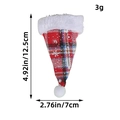 Mini rot-schwarz karierter Weihnachtsmütze-Besteckhalter mit weißen Schneeflocken - Rotes Karomuster
