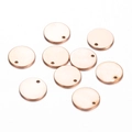 Polierte Edelstahl-Rundanhänger in Roségold für DIY-Schmuckherstellung - 6mm / Roségold