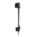 Black dual-ended eyebrow brush and comb tool for hair styling and grooming - 4-Head Style Brow Brush Black