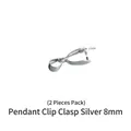 Paar 8mm zilveren hangclips voor DIY hars sieraden maken met lengte van 2,1cm - Zilveren 8mm Hanger Bails - 2st