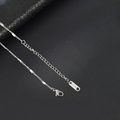 Silver stainless steel snake chain necklace with adjustable extender and lobster clasp - 1.5mm Flat Spaced Curb Chain / 40+5CM Extension Chain / Steel