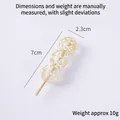 Miniature yellow translucent resin dango food charm with white granules and wood stick - 7.5cm Translucent Candied Haws - No Hook Model