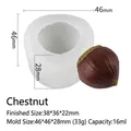 Chestnut shaped 3D silicone mold for DIY candles and handmade soap making 46x28mm - Chestnut