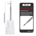 XF extra fine diamond nail drill bit wheat grain shape with detailed size dimensions - PG-67 XF-Wheat Grain Shape