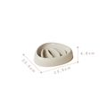 Light gray slow feeder dog bowl with dimensions 23.5x20.6x4.8cm for healthy eating - Brown
