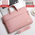 Borsa rosa per laptop con fascia per trolley e fodera in velluto antiurto spessa - Rosa con tracolla