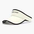 Women's cream white sun visor hat with black MENGLANDI lettering and athletic trim - Fruit Green