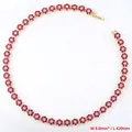 Macro detail of luxury flower necklace with pink and white zircon gemstones in gold plating - Gold Rose Zirconia Necklace (VL526)