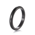 Anillo minimalista de acero de titanio negro pulido con acabado suave y diseño clásico - US 5 / Negro