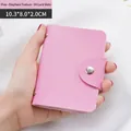 Pink elephant pattern RFID blocking card holder with 24 slots and metallic studs - 12 Slots / Pink - Elephant Grain