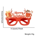 Dettaglio degli occhiali di Natale glitter rossi con scritta Merry Christmas e corna di alce - Stile Lettera Scatola Regalo