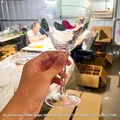 Hand-painted 270ml margarita glass with chili and lime patterns for cocktails - New Chili