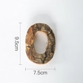 Natural birch wood number zero wall decoration with bark edge for DIY Nordic home decor - Letter O