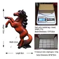 Miniature brown horse resin figurine ornament for garden landscape decor, 12cm height - Brown Horse With Box