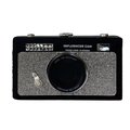 Sparkly black rhinestone camera shaped clutch bag with luxury chain strap for women - Black