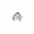 Silver bow-shaped metal hair claw clip with a polished finish for elegant hair styling - Bowknot #2 Silver