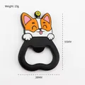 Cartoon Corgi metal bottle opener keychain with size specs and 23g weight info - Fortune Dog Opener