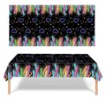 Neon heart and glow stick pattern disposable tablecloth for birthday party - Glow Tablecloth Style C