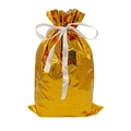 Golden holographic star pattern Christmas gift bag with white ribbon drawstring - Holographic Gold 2 / 29*43cm