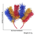 Cerchietto per carnevale brasiliano rosso, blu e oro con specifica di 32,3cm - Taglia unica / Cerchietto di Carnevale Blu Oro Rosso