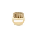 Portable beige finger-ring beard brush with soft boar bristles for men grooming - Beige Handle (Light Bristles)