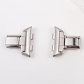 Pair of polished silver metal connectors for smartwatches shown on a white background - For Honor 9-14mm Interface
