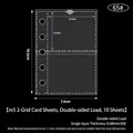 M5 size 2-pocket transparent inner pages for photo cards with detailed dimensions - M5 2-Pocket Double-Sided Pages 10 Sheets 65#