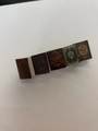 Set of five vintage miniature book hair clips in brown, black and green tones - 23# Western Style Book Clip