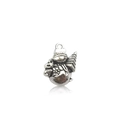 Silver snowman pendant for DIY jewelry, festive metal charm with scarf and gift detail - Christmas Snowman Type D