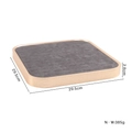 Square champagne gold jewelry display tray with grey velvet lining for rings and earrings - 92-Hole Earring Stud Tray / Gray
