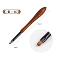 Pinceau liner nail art en bois de noyer HL-10 avec poils synthétiques de 0,8 cm - Stylo de Photothérapie à Tête Ronde (HL10)
