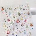 Stickers à ongles sapin de Noël 3D avec paillettes laser colorées et motifs de flocons - TL-281 Sapin de Noël à Paillettes Transparentes
