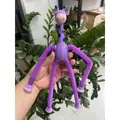 Purple giraffe pop tube suction cup toy with flexible telescopic limbs for kids - Giraffe Purple (Non-Glowing)