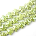 Macro di perline in ceramica verde a forma di fiore per gioielli fai-da-te - Verde