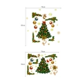 Christmas tree and golden ball wall stickers layout showing dimensions 78x83cm - Self-adhesive / 50*70CM