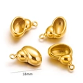 Set of four 18mm 3D gold gourd shaped stainless steel pendants for DIY jewelry making - G3-Gourd Shape (Gold)