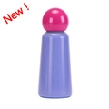 Gourde isotherme moderne en acier inoxydable lavande avec bouchon sphérique rose vif - Rouge Rose & Lavande