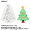 Molde de silicona para árbol de Navidad de chocolate y fondant con medidas detalladas - Estilo 2 (B467) / Gris