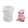 Moule en silicone nain de Pâques avec oreilles de lapin pour bougies et plâtre DIY - Gnome carotte de Pâques
